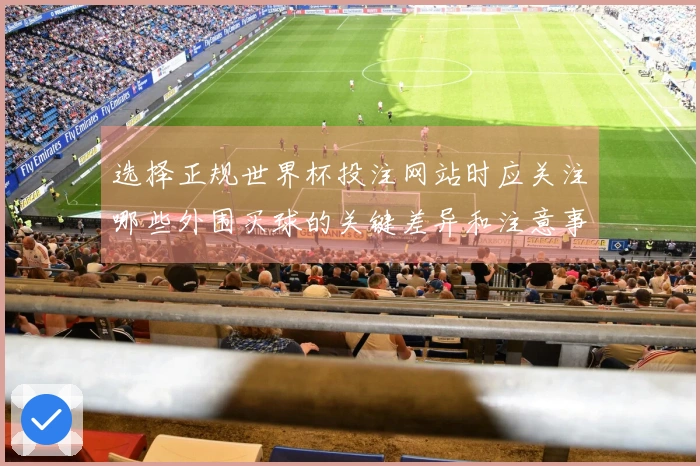选择正规世界杯投注网站时应关注哪些外围买球的关键差异和注意事项